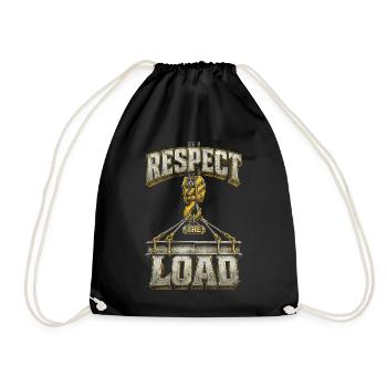 Opérateur de grue Opérateur de grue Respecte la charge - Sac de sport léger - noir - Devant