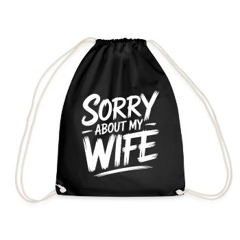 Désolé pour ma femme - Cadeau pour mon mari qui dit - Sac de sport léger - noir - Devant