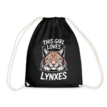 Lynx Dictions Lynx Fille Drôle de Lynx Cadeau de Lynx - Sac de sport léger - noir - Devant