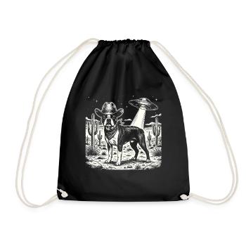 Cowboy Boston Terrier OVNI Amant des chiens drôles - Sac de sport léger - noir - Devant