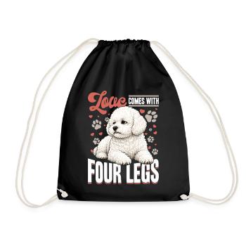 Bichon Frise Dog Breed - Turnbeutel - Schwarz - Vorne