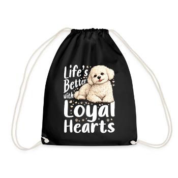 Bichon Frise Dog Breed - Turnbeutel - Schwarz - Vorne