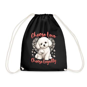 Bichon Frise Dog Breed - Turnbeutel - Schwarz - Vorne