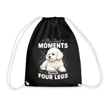 Bichon Frise Dog Breed - Turnbeutel - Schwarz - Vorne