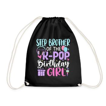 Demi-frère de la fille d’anniversaire K-Pop - Sac de sport léger - noir - Devant