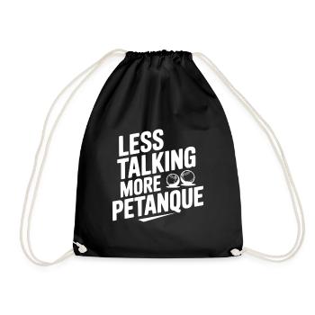 Moins de paroles, plus de pétanque - Sac de sport léger - noir - Devant