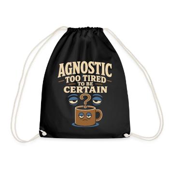 Agnostique mais fatigué drôle drôle d’agnostique cadeau - Sac de sport léger - noir - Devant