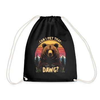 Retro Bear Sunset Dawg - Sac de sport léger - noir - Devant