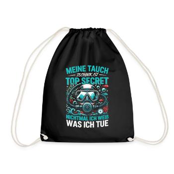  Meine Tauchtechnik Ist Top Secret Nichtmal Ich - Turnbeutel - Schwarz - Vorne