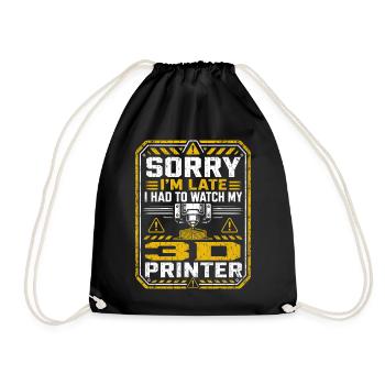  Impression 3D | Humour Geek Maker - Sac de sport léger - noir - Devant
