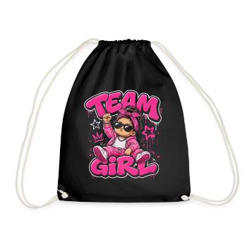 Team Girl Révélation Genre Fille Bébé Cadeau - Sac de sport léger - noir - Devant