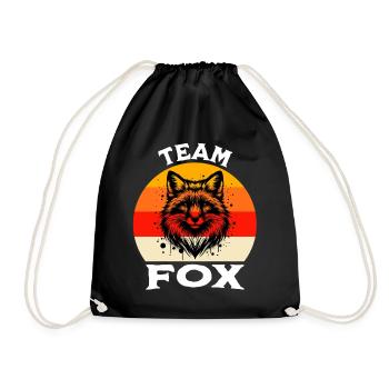 Team Rotfuchs Fuchs - Turnbeutel - Schwarz - Vorne