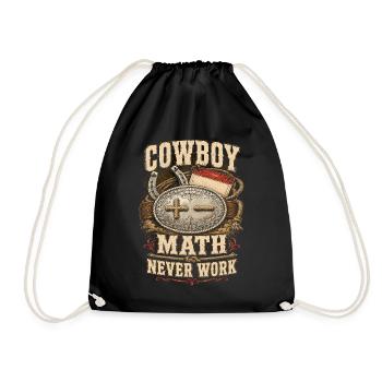 Les maths de cowboys américains de rodéo ne fonctionnent jamais - Sac de sport léger - noir - Devant