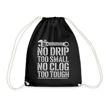 Plombier maître Pas de perfusion trop petit Plombier agréé - Sac de sport léger - noir - Devant