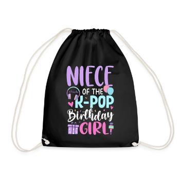 Nièce de la fille d’anniversaire de la K-Pop - Sac de sport léger - noir - Devant
