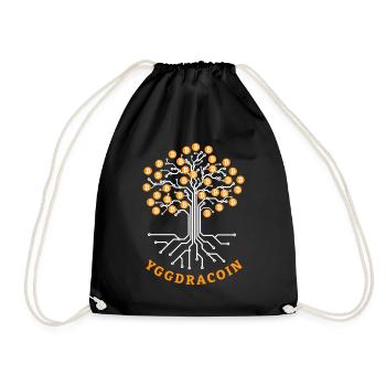 Yggdracoin Yggdrasil Bitcoin Pun - Drawstring Bag - black - Front