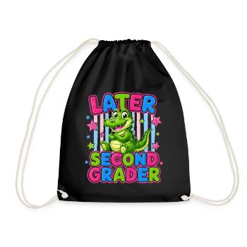 Au Revoir Le CE1 Bonjour Le CE2 | Crocodile Mignon - Sac de sport léger - noir - Devant