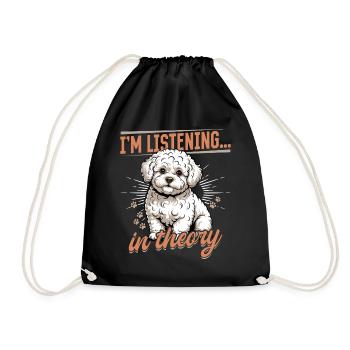 Bichon Frise Dog Breed - Turnbeutel - Schwarz - Vorne