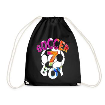 7 ANS FOOTBALLEUR NUMÉRO 7 FOOTBALL 7E ANNIVERSAIRE - Sac de sport léger - noir - Devant