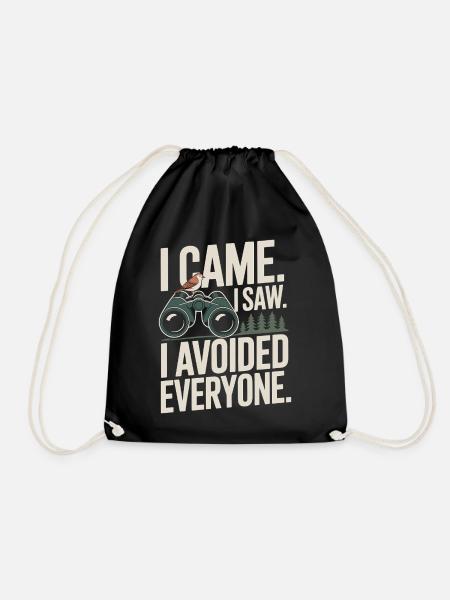 Je suis venu, j’ai vu, j’ai évité tout le monde - Sac de sport léger - noir