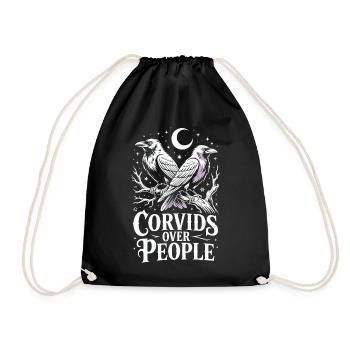 Les corvidés à propos des gens - Sac de sport léger - noir - Devant