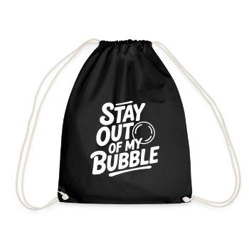 Reste hors de ma bulle - Sac de sport léger - noir - Devant