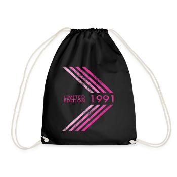 1991 Limited Edition Geburtstag Frauen Damen - Turnbeutel - Schwarz - Vorne