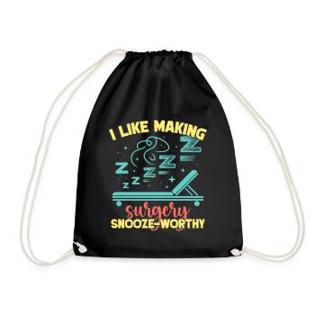 Anesthésiste Anesthésie Snooze - Sac de sport léger - noir - Devant