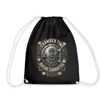 Le temps dans la chambre des travailleurs en haute mer forge le caractère - Sac de sport léger - noir - Devant