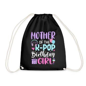 Mère de la fille d’anniversaire de la K-Pop - Sac de sport léger - noir - Devant