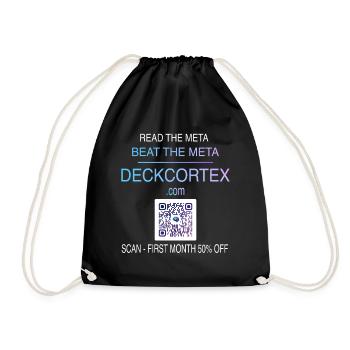 Deckcortex Neon Gehirn Kartenspiel - Turnbeutel - Schwarz - Vorne