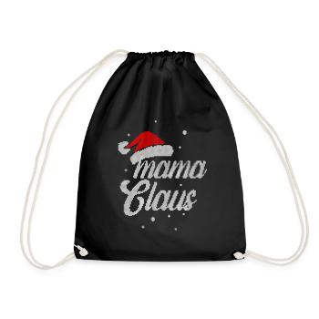 Maman Claus : cadeau de Noël drôle et moche pour maman - Sac de sport léger - noir - Devant