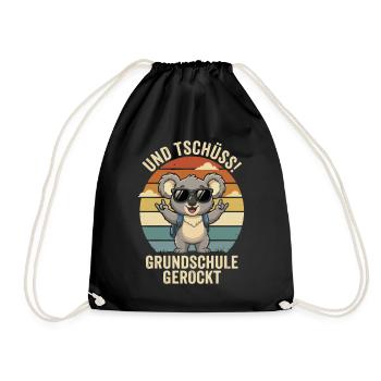 Und Tschuess Grundschule Rocked - Turnbeutel - Schwarz - Vorne