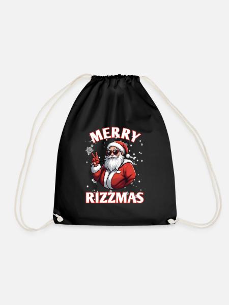 Fröhliche Rizzmas Lustiges Weihnachtsgeschenk - Turnbeutel - Schwarz