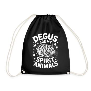 Degu Sayings Common Degu Joke Degus Gift - Drawstring Bag - black - Front