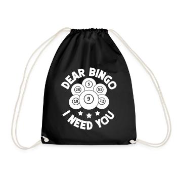 Joueur de bingo, cher Bingo, j’ai besoin de toi, bingo. - Sac de sport léger - noir - Devant