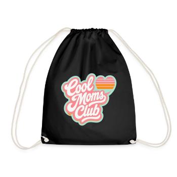 Cool Moms Club Herz - Turnbeutel - Schwarz - Vorne