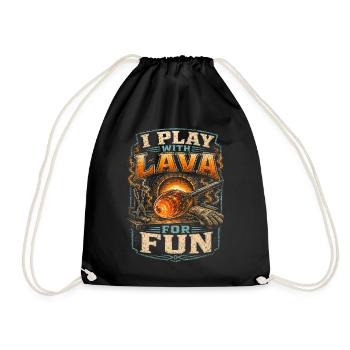 Souffleur de verre, je joue pour la lave pour le plaisir - Sac de sport léger - noir - Devant
