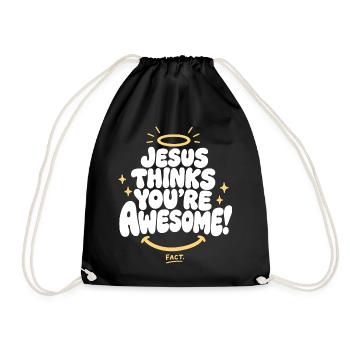 Jésus te trouve génial - Sac de sport léger - noir - Devant