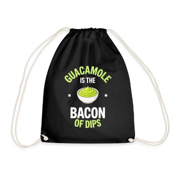 Cadeaux de trempette de guacamole - Sac de sport léger - noir - Devant