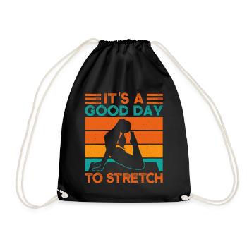 Yoga C’est une bonne journée pour s’étirer, yoga drôle - Sac de sport léger - noir - Devant