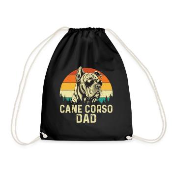 Cane Corso Dad Italian Mastiff Owner - Drawstring Bag - black - Front