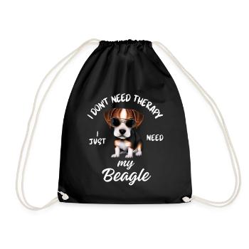 Chien de thérapie Beagle - Sac de sport léger - noir - Devant