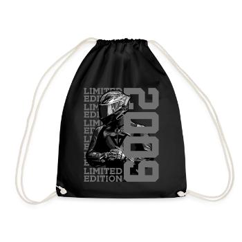 LIMITED EDITION 2009 MOTORCYCLE 17TH BIRTHDAY - Drawstring Bag - black - Front