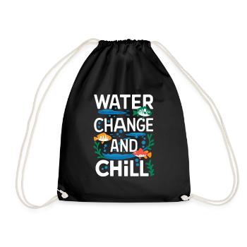 Changement d’eau et expression « chill » pour les aquaristes - Sac de sport léger - noir - Devant