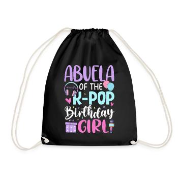 Abuela de la fille d’anniversaire K-Pop - Sac de sport léger - noir - Devant