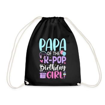 Papa de La Fille d’anniversaire K-Pop - Sac de sport léger - noir - Devant