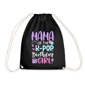 Maman de la fille d’anniversaire K-Pop - Sac de sport léger - noir - Devant