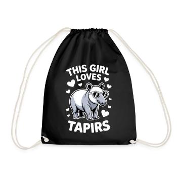 Dictons de tapir Tapir Drôle de cadeau de tapir - Sac de sport léger - noir - Devant