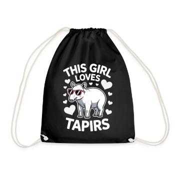 Dictons de tapir Tapir Drôle de cadeau de tapir - Sac de sport léger - noir - Devant